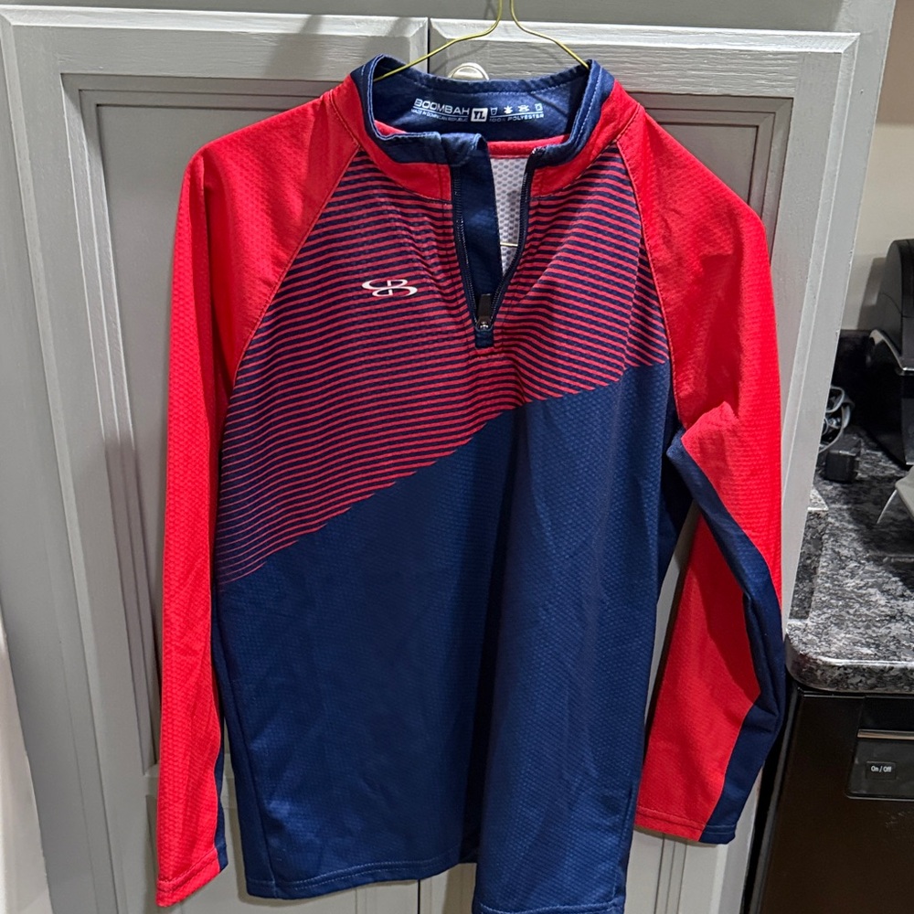 Red and Blue Quarter Zip - Boys Large